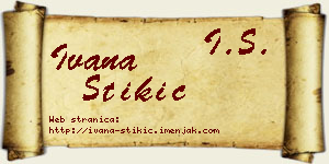 Ivana Stikić vizit kartica